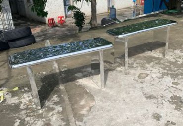 公园不锈钢凳子景观雕塑