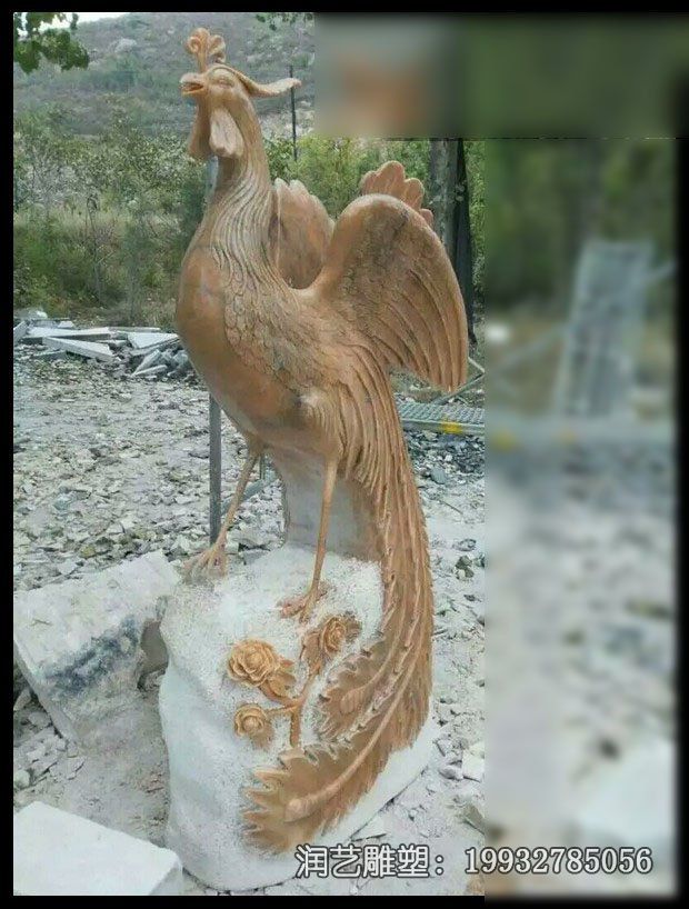 商业街凤凰动物石雕 商业街凤凰动物石雕