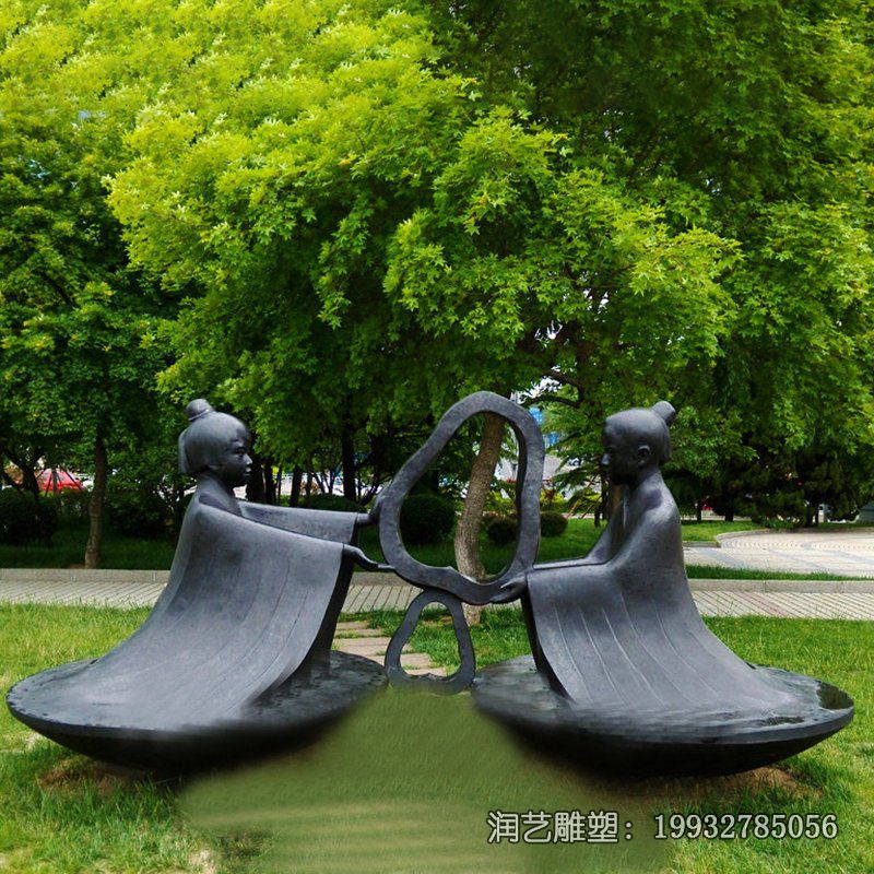 学校孔融让梨人物铜雕 学校孔融让梨人物铜雕