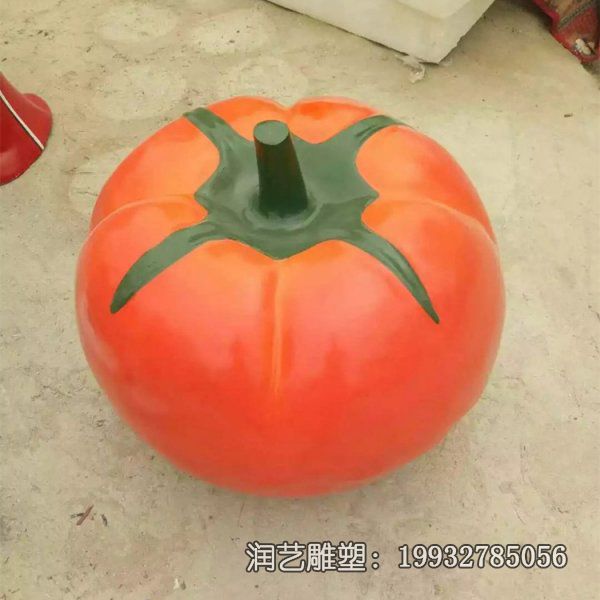 医院玻璃钢西红柿景观雕塑 医院玻璃钢西红柿景观雕塑