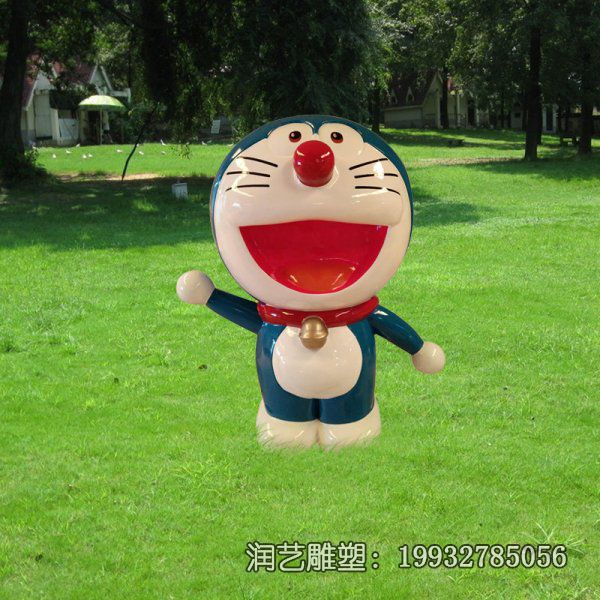 游乐场玻璃钢哆啦A梦雕塑 游乐场玻璃钢哆啦A梦雕塑