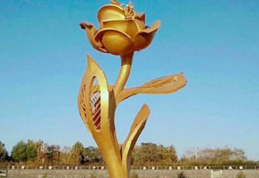 学校不锈钢紫荆花景观雕塑