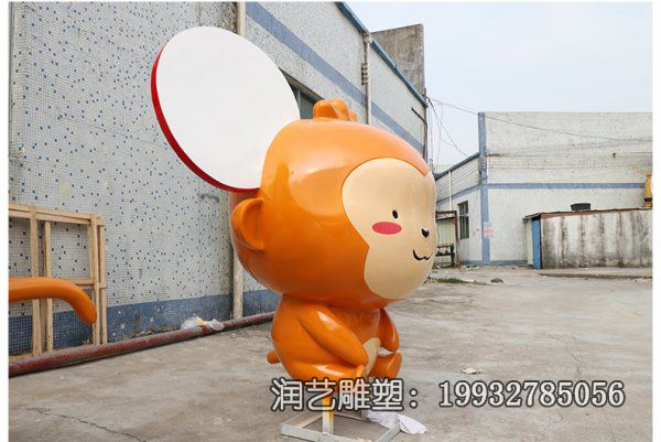 广场玻璃钢猴动物雕塑 广场玻璃钢猴动物雕塑