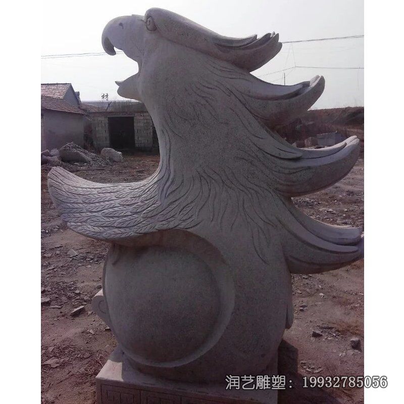 商业街老鹰动物石雕 商业街老鹰动物石雕