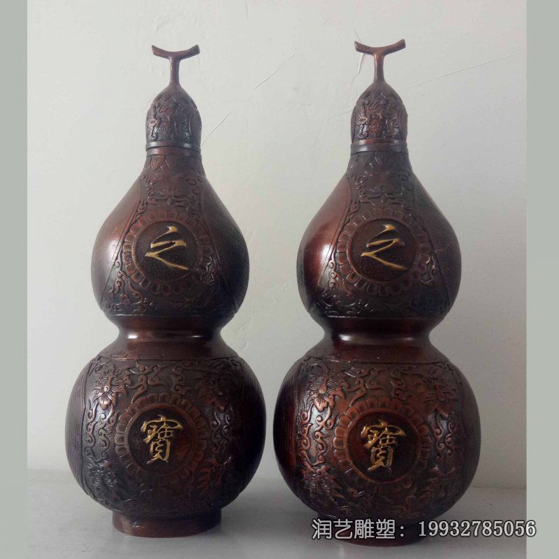 小区葫芦景观铜雕 小区葫芦景观铜雕