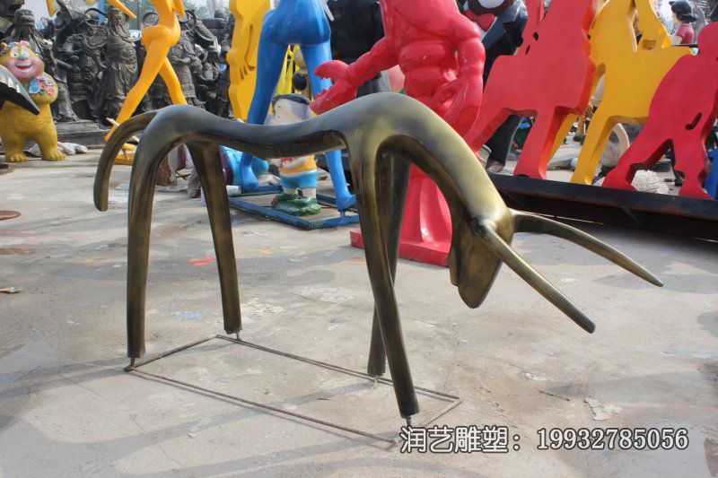 游乐场羊动物铜雕 游乐场羊动物铜雕