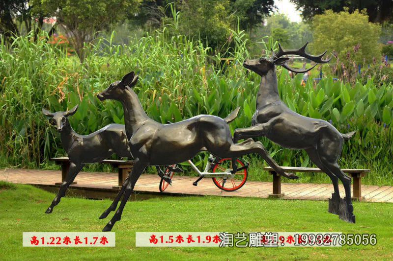 学校小鹿动物铜雕 学校小鹿动物铜雕