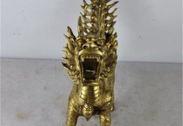 公园麒麟动物铜雕
