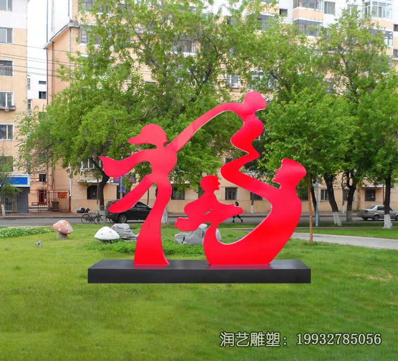 广场不锈钢福字景观雕塑 广场不锈钢福字景观雕塑