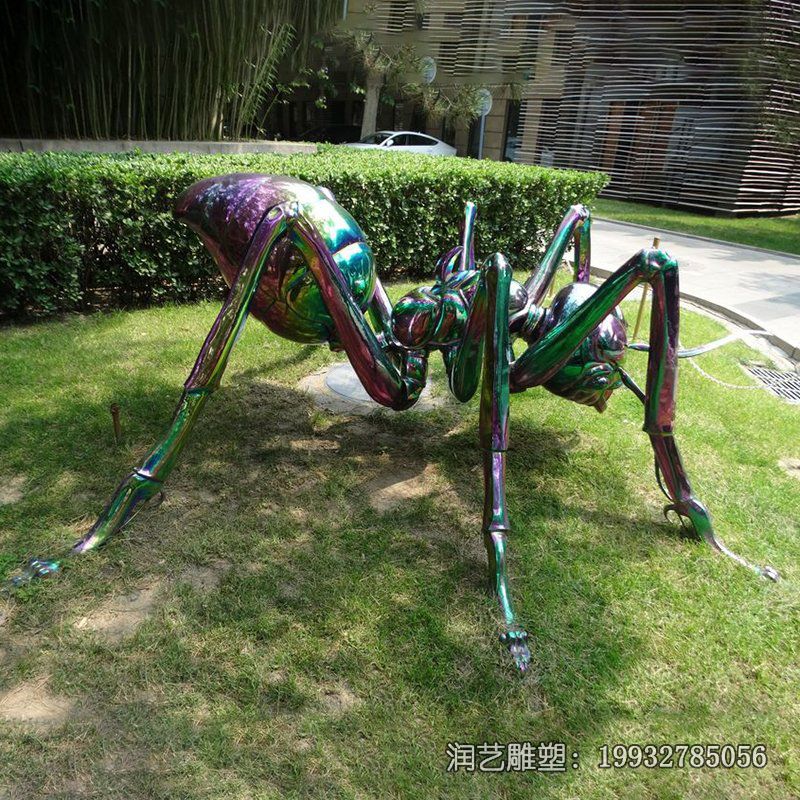 城市不锈钢蜘蛛动物雕塑 城市不锈钢蜘蛛动物雕塑