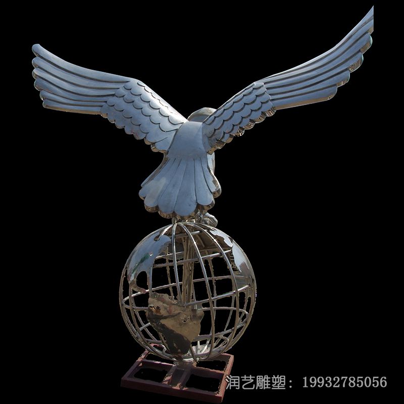 小区不锈钢鹰动物雕塑 小区不锈钢鹰动物雕塑