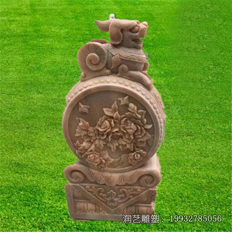 商场门墩景观石雕 商场门墩景观石雕