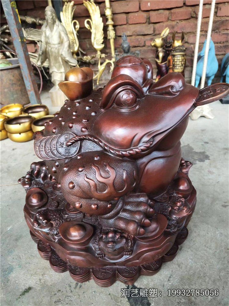 景区金蟾动物铜雕 景区金蟾动物铜雕