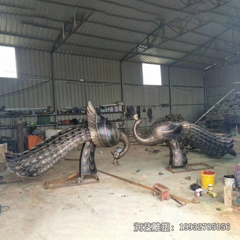 商场孔雀动物雕塑 商场孔雀动物雕塑