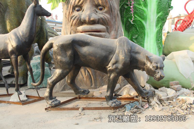 酒店猎豹动物铜雕 酒店猎豹动物铜雕