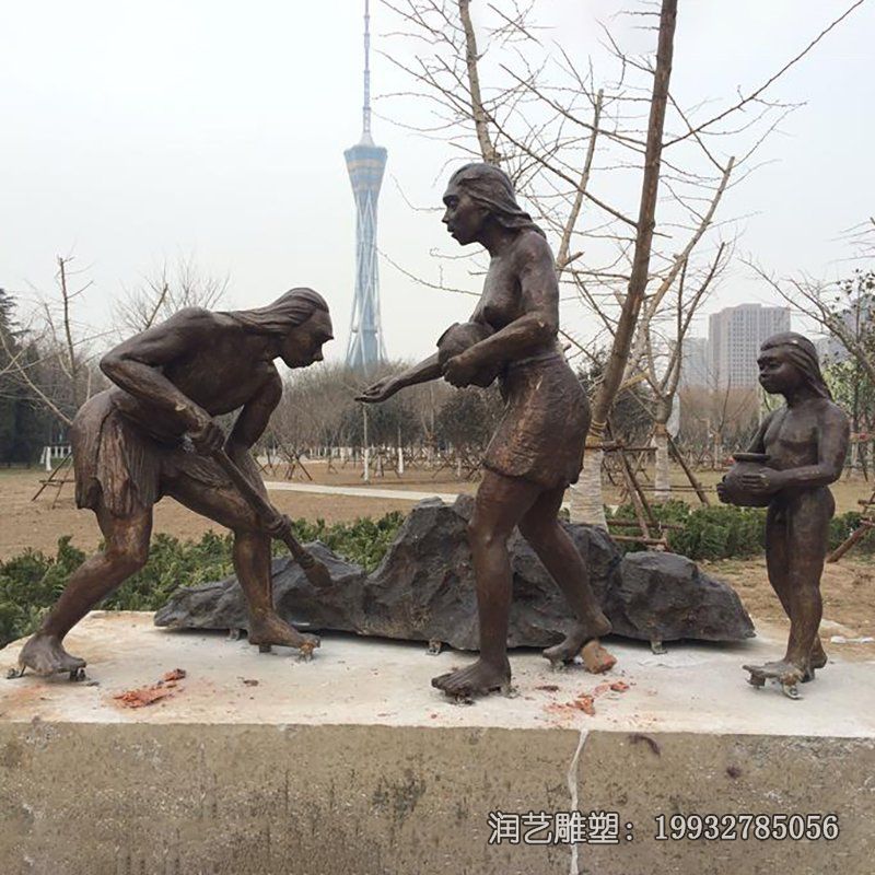 游乐场原始人物铜雕 游乐场原始人物铜雕