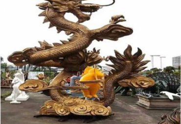 小区龙动物铜雕