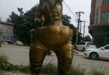 城市抽象人物铜雕