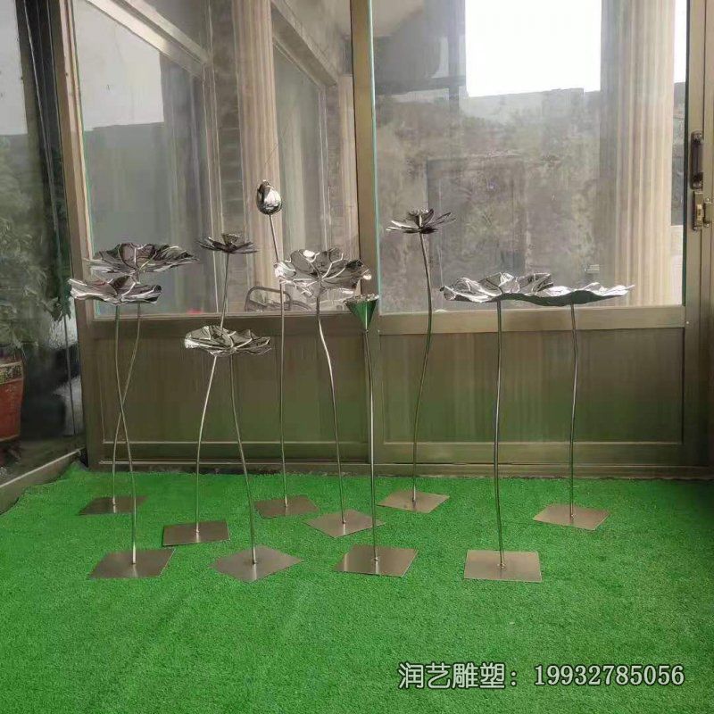 企业不锈钢荷叶景观雕塑 企业不锈钢荷叶景观雕塑