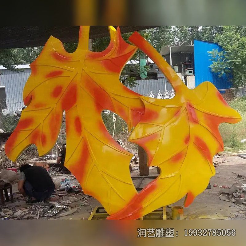企业不锈钢树叶景观雕塑 企业不锈钢树叶景观雕塑