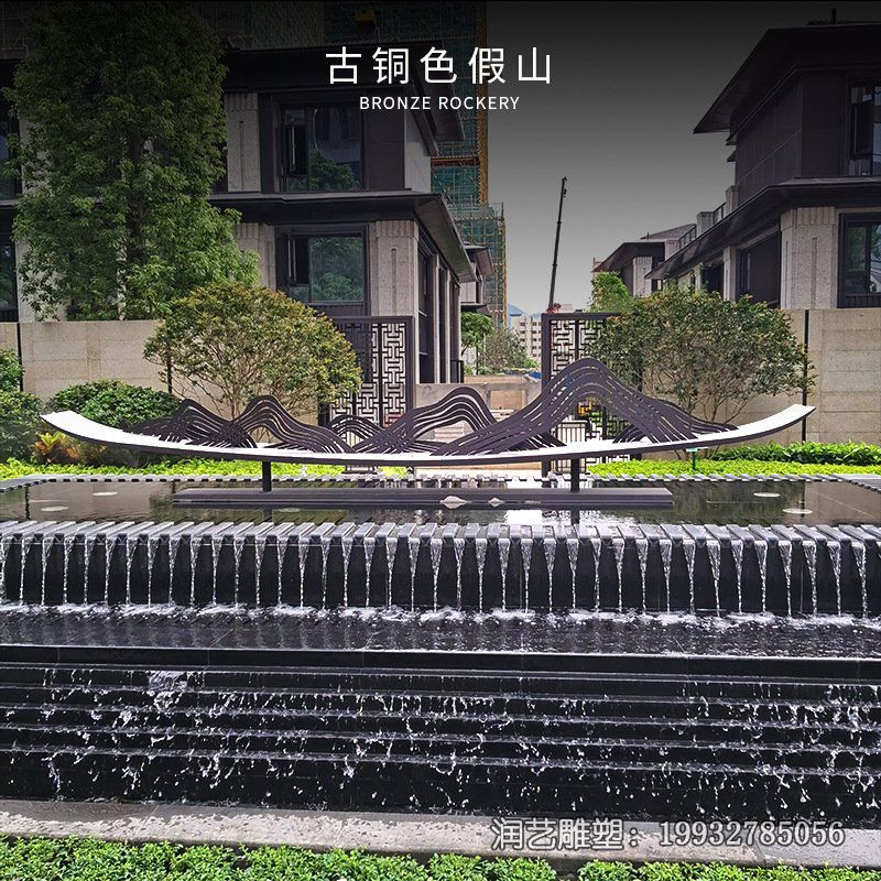 草坪不锈钢假山景观雕塑 草坪不锈钢假山景观雕塑