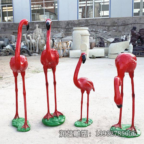 景区玻璃钢火烈鸟动物雕塑 景区玻璃钢火烈鸟动物雕塑