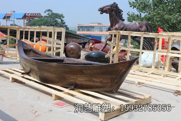 景区玻璃钢船景观雕塑 景区玻璃钢船景观雕塑