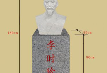 小区李时珍人物石雕
