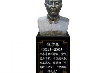 商场钱学森人物铜雕 