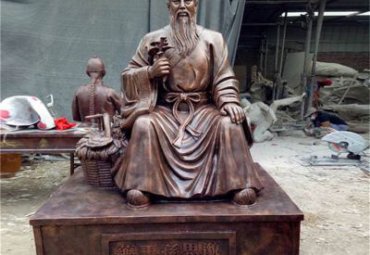 小区孙思邈人物铜雕