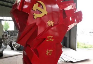 商业街不锈钢旗帜景观雕塑
