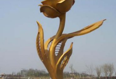 城市不锈钢紫荆花景观雕塑