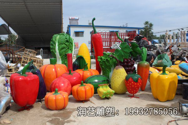 公园玻璃钢蔬菜景观雕塑 公园玻璃钢蔬菜景观雕塑