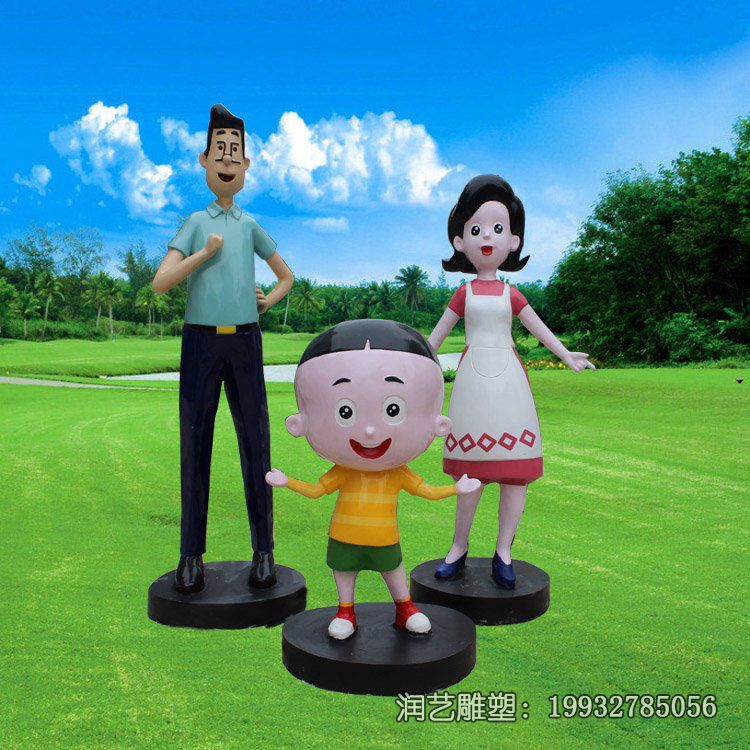 公园玻璃钢大头儿子卡通雕塑 公园玻璃钢大头儿子卡通雕塑