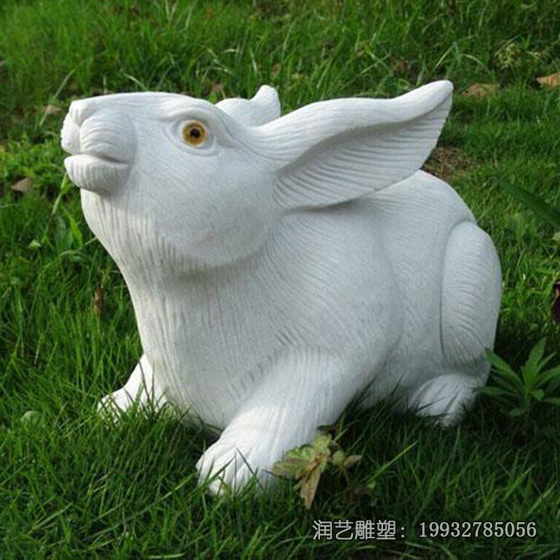 景区兔子动物石雕 景区兔子动物石雕