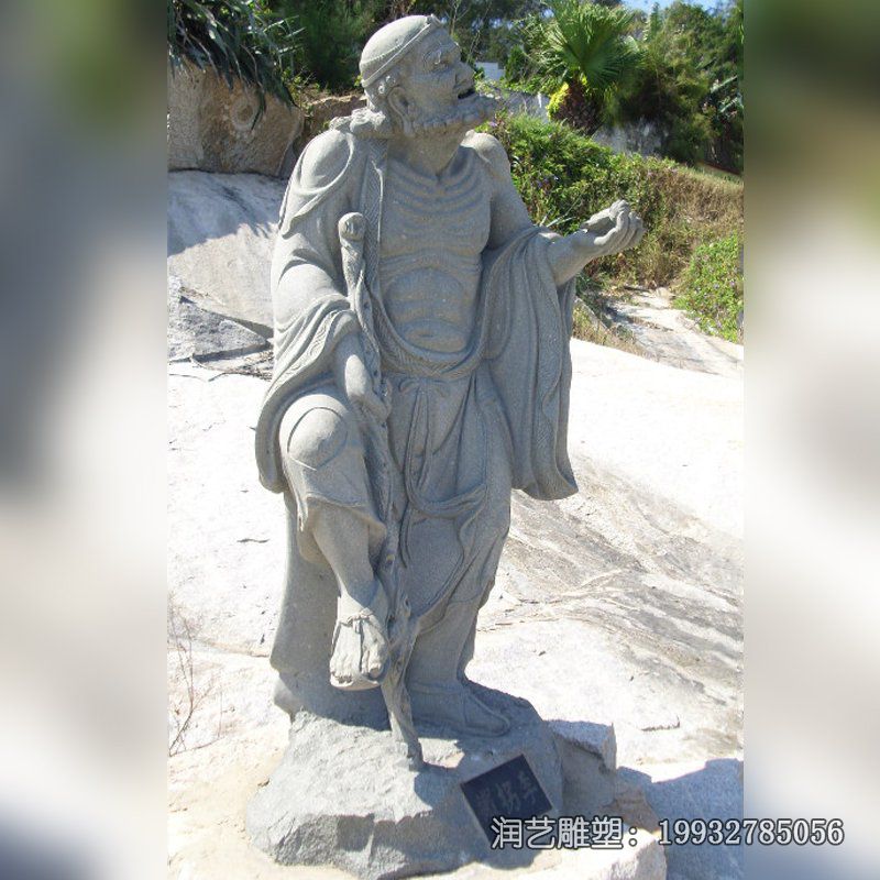 草坪八仙过海人物石雕 草坪八仙过海人物石雕