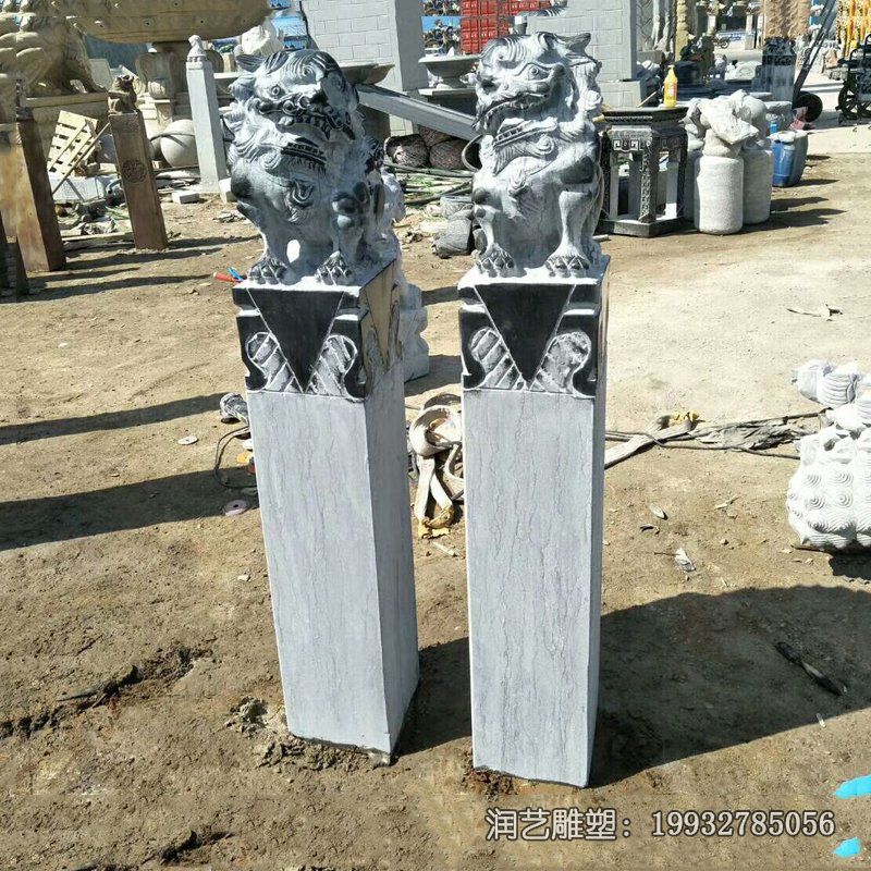 商业街拴马桩景观石雕 商业街拴马桩景观石雕