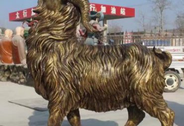 商业街羊动物铜雕