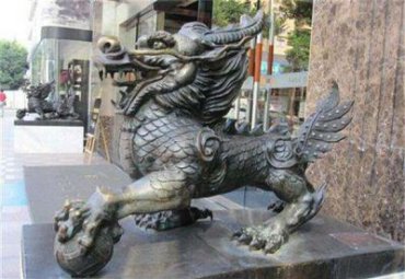 游乐场麒麟动物铜雕