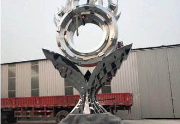 城市不锈钢向日葵景观雕塑
