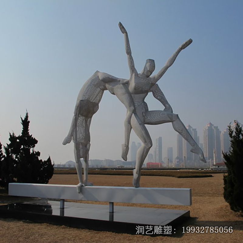 学校不锈钢体操人物雕塑 学校不锈钢体操人物雕塑