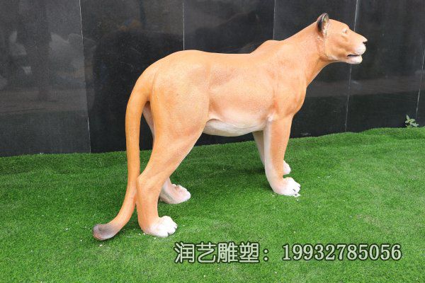 酒店玻璃钢豹雕塑 酒店玻璃钢豹雕塑