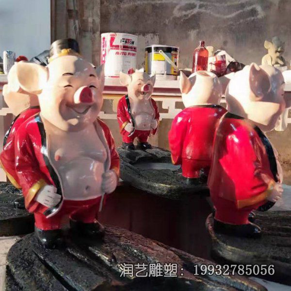 游乐场玻璃钢西游记卡通雕塑 游乐场玻璃钢西游记卡通雕塑