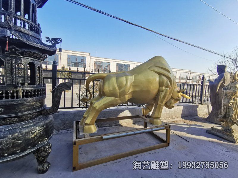 公园牛动物铜雕 公园牛动物铜雕