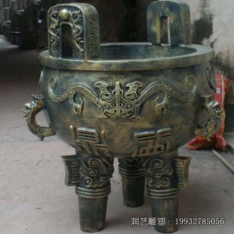 企业香炉景观铜雕 企业香炉景观铜雕