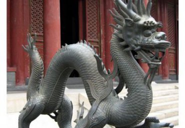 小区龙动物铜雕
