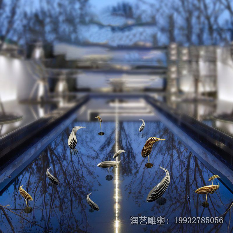 城市不锈钢鱼动物雕塑 城市不锈钢鱼动物雕塑