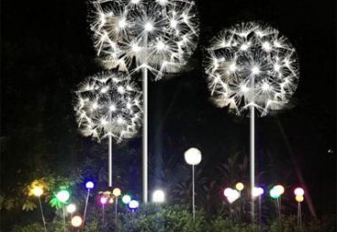 广场不锈钢蒲公英景观雕塑