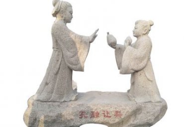 公园孔融让梨人物石雕