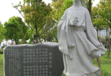 小区李白人物石雕